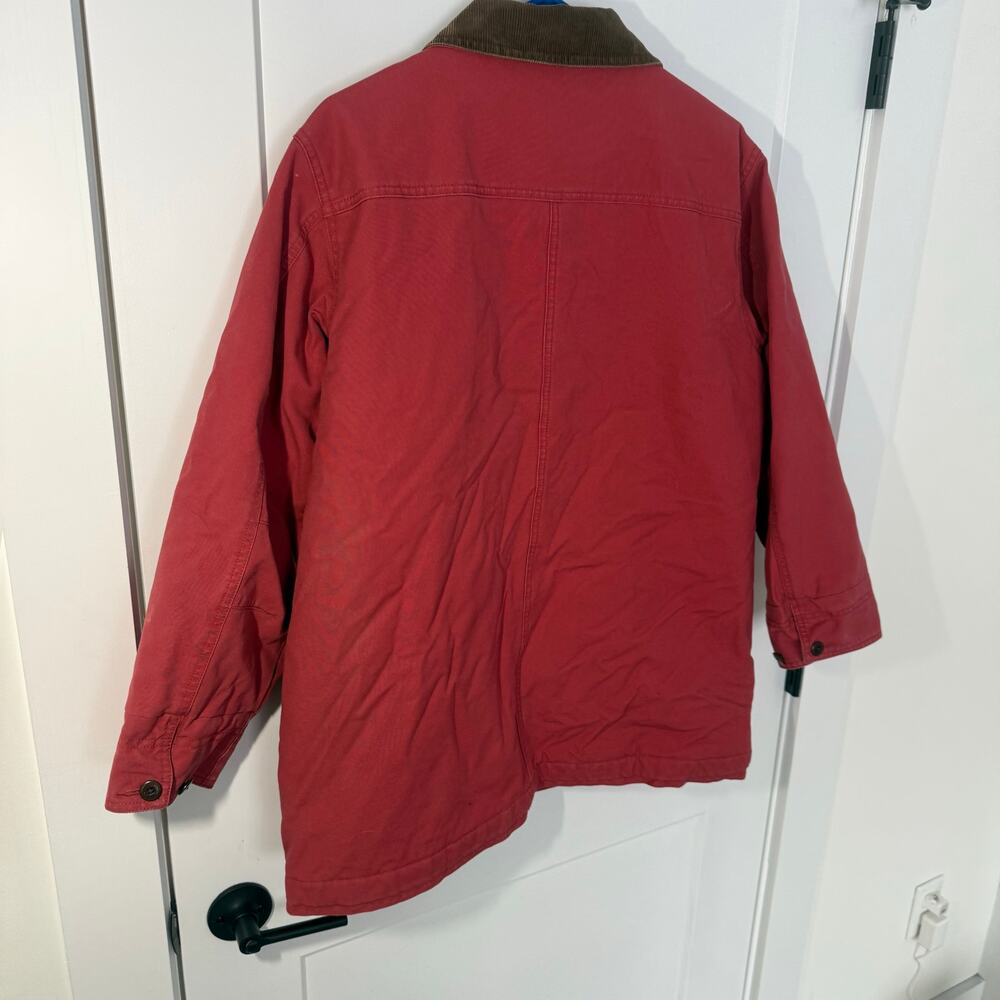 VTG LL Bean Heavyweight Canvas Barn Chore Jacket, Corduroy Collar, Insualted - Picture 10 of 14